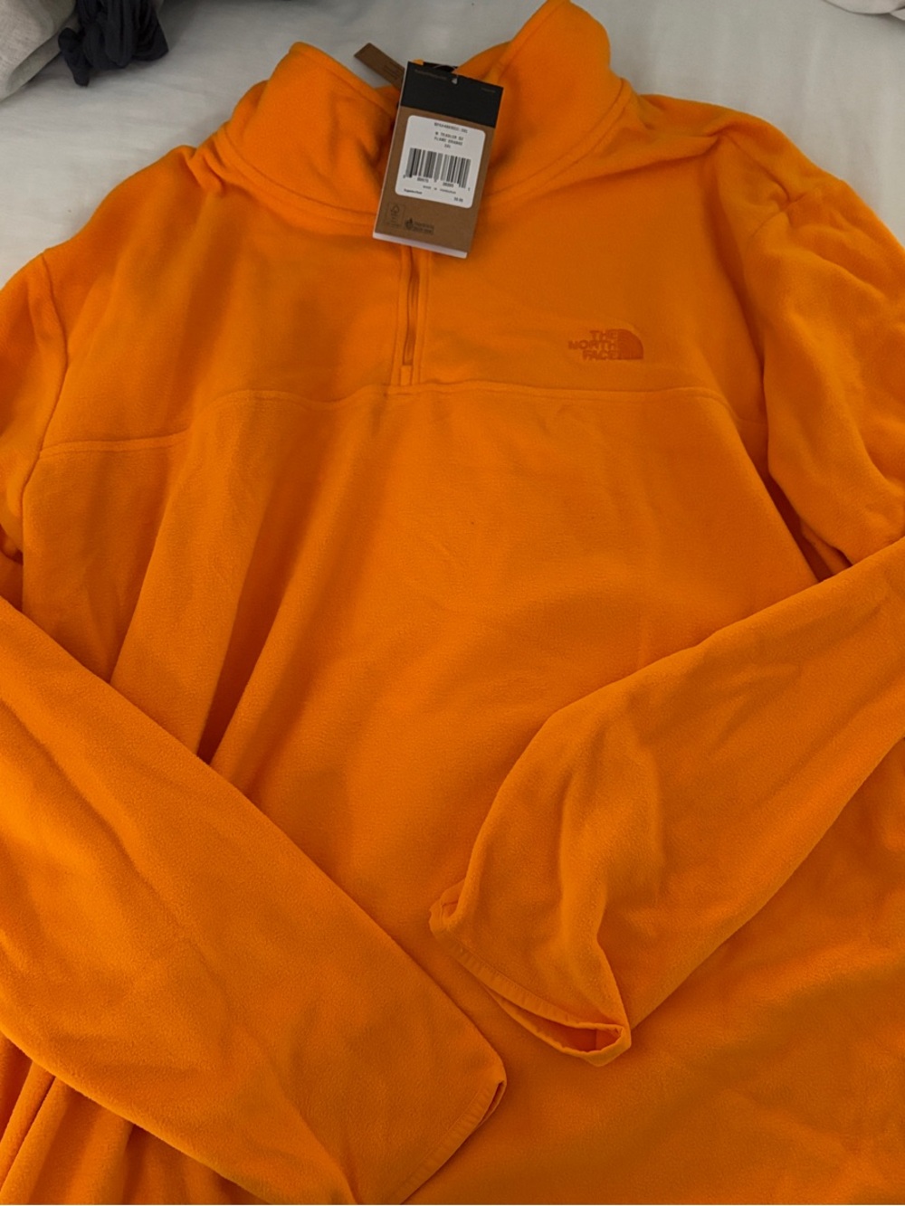 The North Face Flame Orange Quarter-Zip Fleece